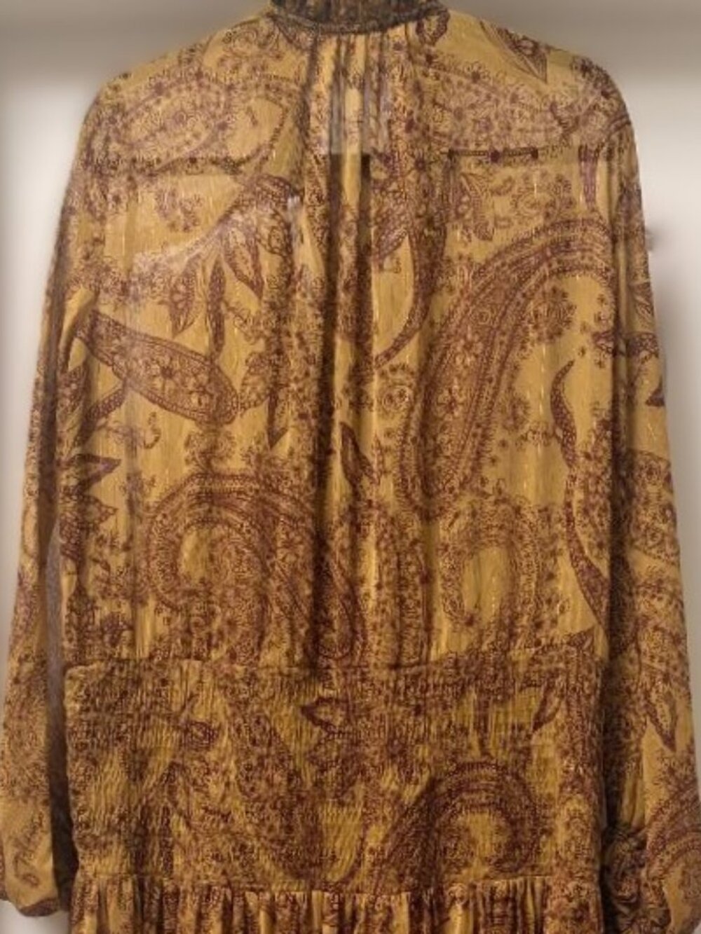 ZARA Long Sleeve Paisley Dress ZW Collection Size M $179 NWT * See description - Picture 6 of 15